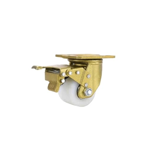 Bürostuhl Rollen Universal-Lenkrollen, Tragkraft 800 kg, Möbelräder, geräuscharm, Trolley-Rad for Tisch, Stuhl und Sofa, mit Seitenbremse(Brake wheel-C,1.5 Inch) von OPIGJUFD