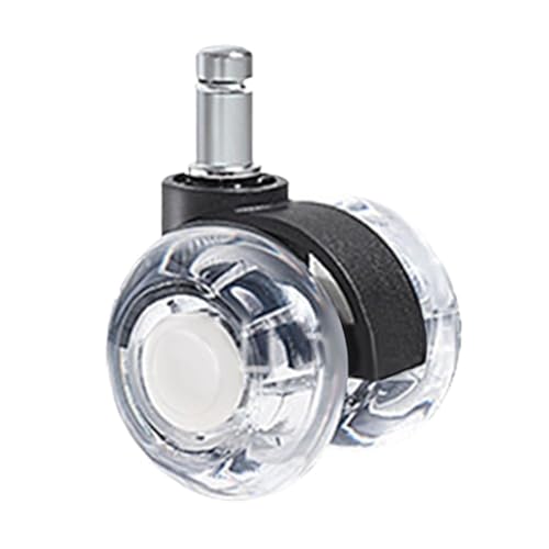 Bürostuhl Rollen Universal Möbel Caster Swivel Rollen Rad Stuhl Büro Räder Stumm Schreibtisch Weiche Pulley(Black-No Dust Plate) von OPIGJUFD