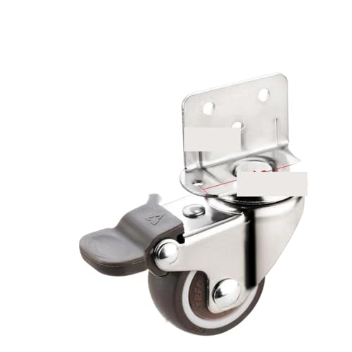 Bürostuhl Rollen Universals Lenkrollen for Tisch, Stuhl, Sofa, mit/ohne Bremse, strapazierfähig, Möbelrad, leiser Trolley(1.5 Inch With Brake) von OPIGJUFD