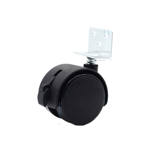 Bürostuhl Rollen Warenkorb Rollen Schwarz Stille Schwenk Platte Ersatz Zubehör Kunststoff Gepäck Rad Büro(2 Inch Right angled) von OPIGJUFD