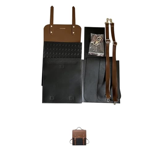 Diy Kunstleder-Handtaschen-Herstellungsset Retro Handgewebte Tasche Handarbeit Nähen DIY Schultergurt Tasche Kit Herstellung Kit Hand Nähen Tasche Handwerk Rucksack Tasche for Frauen(Num1 black) von OPIGJUFD