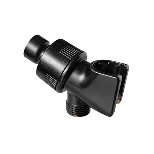 Duschkopf Halterungen Duschkopfarmhalter Dreifach verstellbare Halterung mit Schwenkkugel Universalhalterung Umsteller Badezimmerzubehör(Black-steel ball) von OPIGJUFD