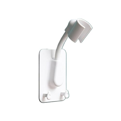Duschkopf Halterungen Duschkopfhalter, verstellbar, selbstklebend, Duschkopfhalterung, Wandhalterung, Ständer, Badezimmer, universell(WHITE) von OPIGJUFD