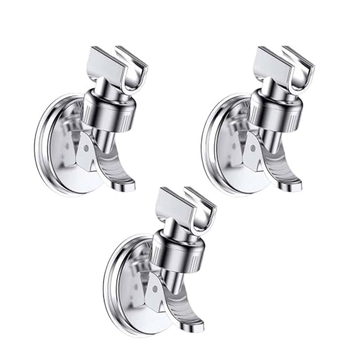 Duschkopf Halterungen Wandhalterung for Duschkopf, 1–4 Stück, verstellbares Duschregal, starker Vakuum-Saugnapf, handgehaltene drehbare Badezimmer-Duschbasis(Silver 3pcs) von OPIGJUFD