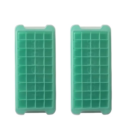 Eiswürfelform 1-4PCS Silikon Eis Fach Cube Formen Einfach Release Quadratische Form for Whiskey Ball Maker Küche Liefert(Green-2PCS) von OPIGJUFD