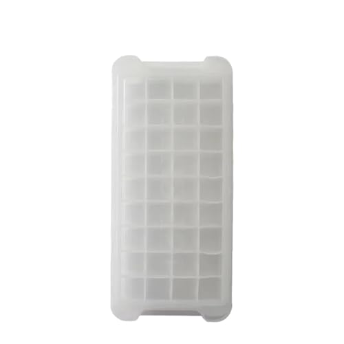 Eiswürfelform 1-4PCS Silikon Eis Fach Cube Formen Einfach Release Quadratische Form for Whiskey Ball Maker Küche Liefert(White-1PC) von OPIGJUFD
