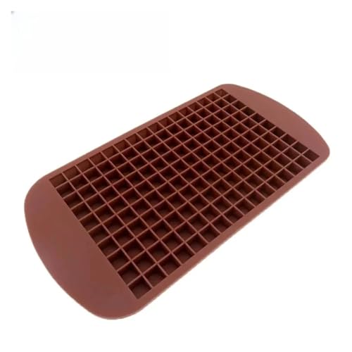 Eiswürfelform 160 Grid Silikon Ice Tray Cubes Faltbare Mold Breaker Kleine Quadratische Maker(Coffee) von OPIGJUFD