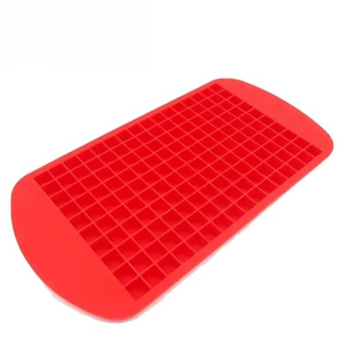 Eiswürfelform 160 Grid Silikon Ice Tray Cubes Faltbare Mold Breaker Kleine Quadratische Maker(Red) von OPIGJUFD