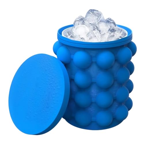 Eiswürfelform 2-in-1-Eiswürfelform und -schale aus Silikon, großer runder Eimer, tragbar, dunkelblau, for Sommergetränke Eiswürfelform 2-in-1-Eiswürfelform und -schale aus Silikon, großer runder Eimer, tragbar, dunkelblau, for Sommergetränke von OPIGJUFD