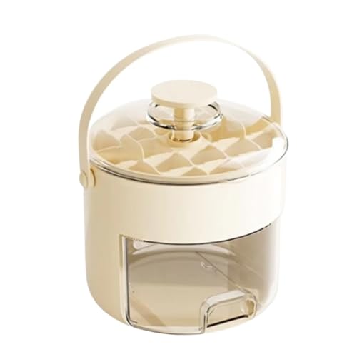 Eiswürfelform Eiswürfelform Zweischichtig mit Deckel Große Kapazität Aufbewahrungsbox Whisky Cocktail Werkzeuge Sahnebereiter(Milk White-1PC) von OPIGJUFD
