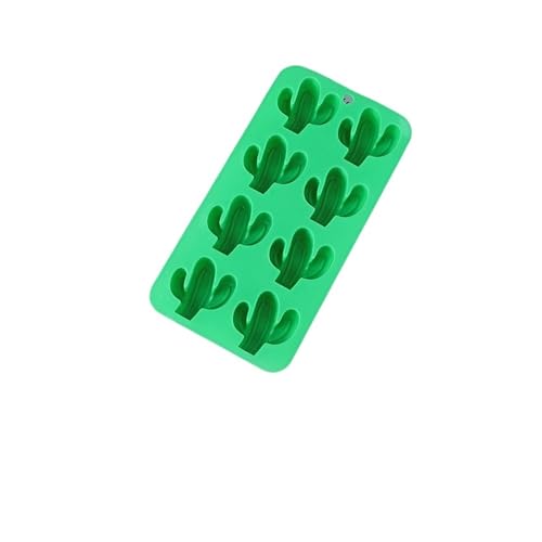 Eiswürfelform Eiswürfelschale Silikon Ananas Kokosnuss Baum Form for Getränke Whisky machen Zubehör(1pcs Cactus) von OPIGJUFD
