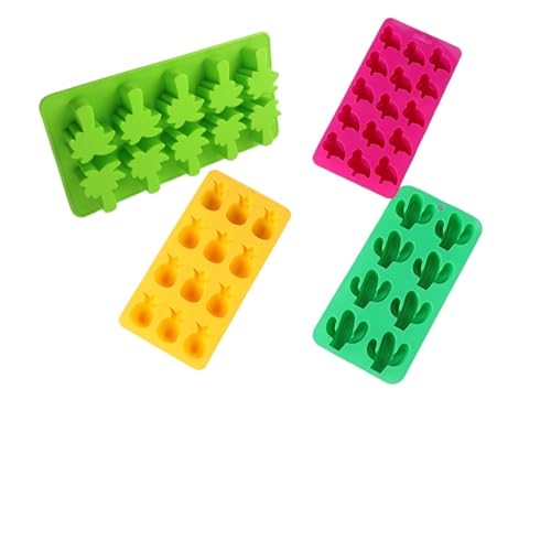Eiswürfelform Eiswürfelschale Silikon Ananas Kokosnuss Baum Form for Getränke Whisky machen Zubehör(4pcs) von OPIGJUFD