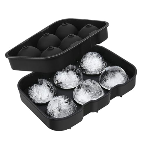 Eiswürfelform Große Eiswürfelformen – Kugel- und Silikonschalen, einfaches Herauslösen, perfekt for Whisky, Cocktails von OPIGJUFD