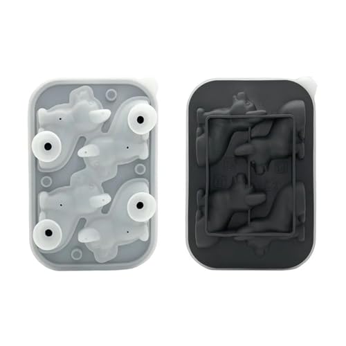 Eiswürfelform Silikon-Eisform mit durchsichtigem Trichterdeckel, 3D-Würfel, Formen, Formschale(Black) von OPIGJUFD