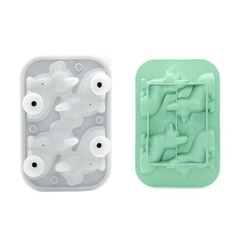 Eiswürfelform Silikon-Eisform mit durchsichtigem Trichterdeckel, 3D-Würfel, Formen, Formschale(Green) von OPIGJUFD
