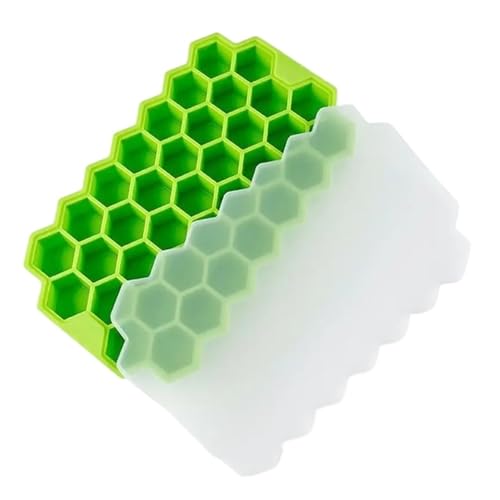 Eiswürfelform Silikon-Eiswürfelform mit großer Kapazität, wiederverwendbar, Wabenwürfel-Maker Deckel, Eis am Stiel-Form(1PCS) von OPIGJUFD