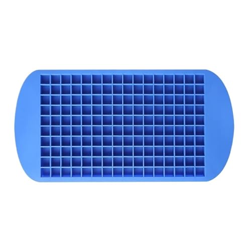 Eiswürfelform Silikon-Eiswürfelschale, 160 Mulden, faltbare Mini-Form, wiederverwendbar, kleine quadratische Würfel for Cocktails, kalte Getränke(Blue,2Pc) von OPIGJUFD