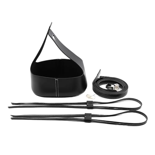 OPIGJUFD DIY Kunstleder-Handtaschen-Herstellungsset DIY Leder Stricken häkeln Tasche Boden Basis for Schulter Schnalle Tasche Machen Set mit gewebten Taschengriff for DIY Handtasche(52 Black Set) von OPIGJUFD