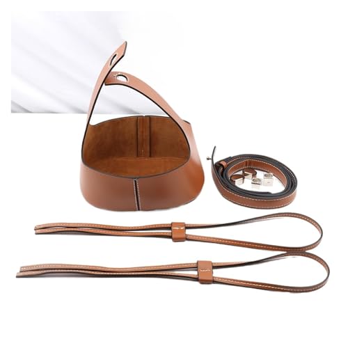 OPIGJUFD DIY Kunstleder-Handtaschen-Herstellungsset DIY Leder Stricken häkeln Tasche Boden Basis for Schulter Schnalle Tasche Machen Set mit gewebten Taschengriff for DIY Handtasche(52 Brown Set) von OPIGJUFD