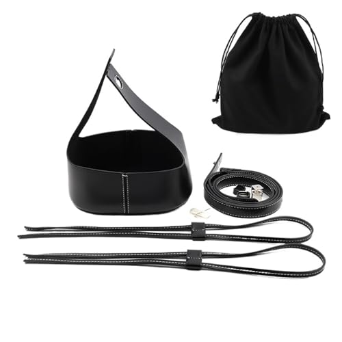 OPIGJUFD DIY Kunstleder-Handtaschen-Herstellungsset DIY Leder Stricken häkeln Tasche Boden Basis for Schulter Schnalle Tasche Machen Set mit gewebten Taschengriff for DIY Handtasche(Black and Black) von OPIGJUFD