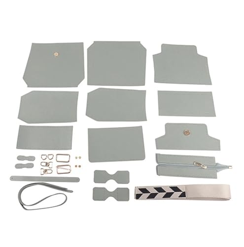 OPIGJUFD DIY Kunstleder-Handtaschen-Herstellungsset DIY handgemachte gewebte Tasche Handtasche Frauen Einkaufstasche Dame Schultertaschen PU Leder Mode(Green) von OPIGJUFD
