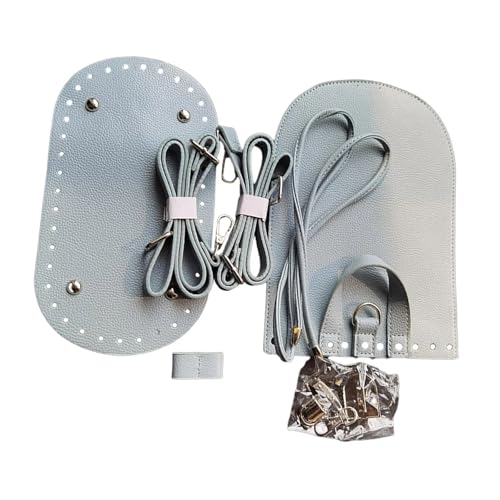 OPIGJUFD DIY Kunstleder-Handtaschen-Herstellungsset Tasche Machen Set Nähen Einsatz Kissen Basis PU Leder Nagel Boden Former Stricken Tasche Böden for DIY Häkeln Tasche Rucksack Teile(Blue) von OPIGJUFD
