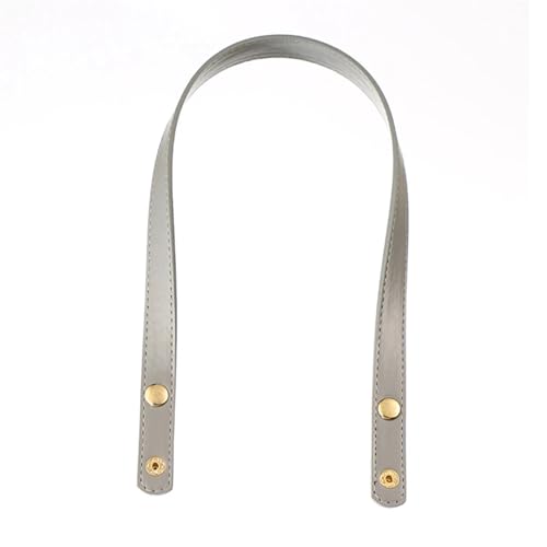 OPIGJUFD DIY Kunstleder-Handtaschen-Herstellungsset Taschengürtel Abnehmbarer PU-Ledergriffriemen Taschengriff Taschenzubehör DIY Einfarbiges Gepäck Ersatzknopfband(Light Grey) von OPIGJUFD