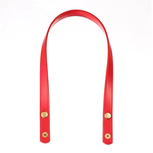 OPIGJUFD DIY Kunstleder-Handtaschen-Herstellungsset Taschengürtel Abnehmbarer PU-Ledergriffriemen Taschengriff Taschenzubehör DIY Einfarbiges Gepäck Ersatzknopfband(Red) von OPIGJUFD