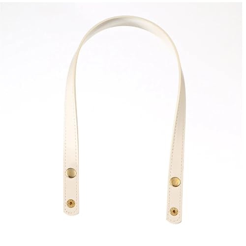 OPIGJUFD DIY Kunstleder-Handtaschen-Herstellungsset Taschengürtel Abnehmbarer PU-Ledergriffriemen Taschengriff Taschenzubehör DIY Einfarbiges Gepäck Ersatzknopfband(White) von OPIGJUFD