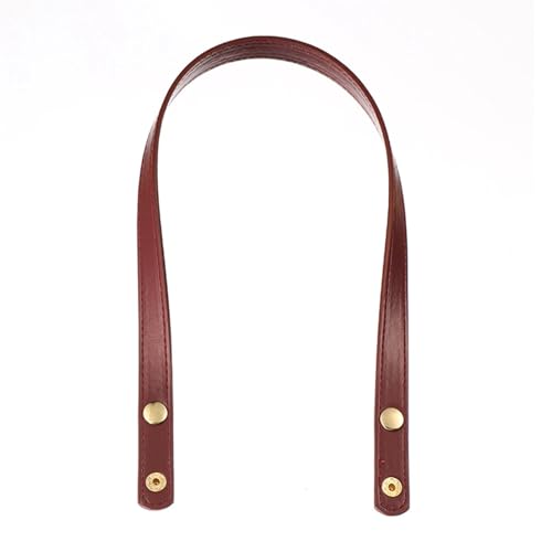 OPIGJUFD DIY Kunstleder-Handtaschen-Herstellungsset Taschengürtel Abnehmbarer PU-Ledergriffriemen Taschengriff Taschenzubehör DIY Einfarbiges Gepäck Ersatzknopfband(Wine red) von OPIGJUFD