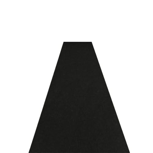 OPIGJUFD Messeteppich Rot Hochzeits-Gehweg-Teppich Anti-Rutsch-Hochzeit Multi Color Teppich Zeremonie Party Bühnenteppich Hochzeitsteppich(Black,6M_1.2M) von OPIGJUFD