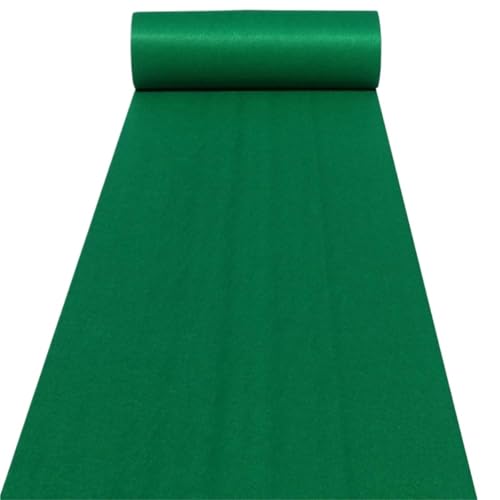 OPIGJUFD Messeteppich Rot Hochzeitspartymatte Indoor- und Outdoor-Gang-Teppichläufer(Green,5M_1.5M) von OPIGJUFD