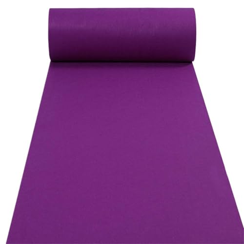 OPIGJUFD Messeteppich Rot Hochzeitspartymatte Indoor- und Outdoor-Gang-Teppichläufer(Purple,5M_1.2M) von OPIGJUFD
