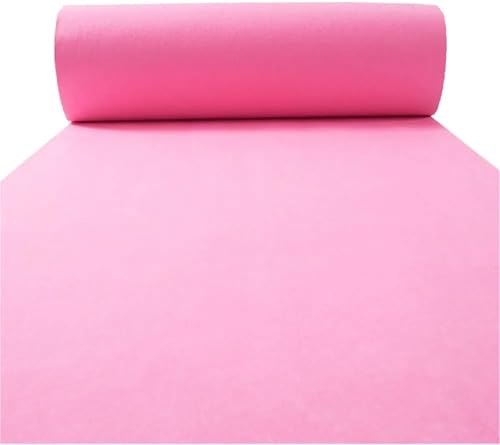 OPIGJUFD Messeteppich Rot Hochzeitsteppich Hochzeitsgang Weiß Rot Gang Zeremonie Party Teppich Indoor Outdoor Party(Pink,8M_1M) von OPIGJUFD