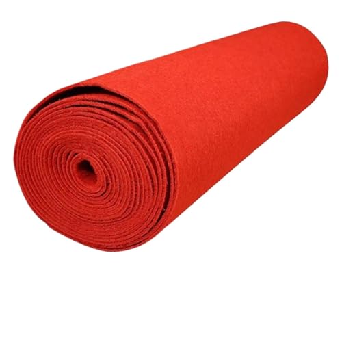 OPIGJUFD Messeteppich Rot Robuster Läufer for den roten Teppich for Ausstellungszeremonien(1.2mx10m) von OPIGJUFD