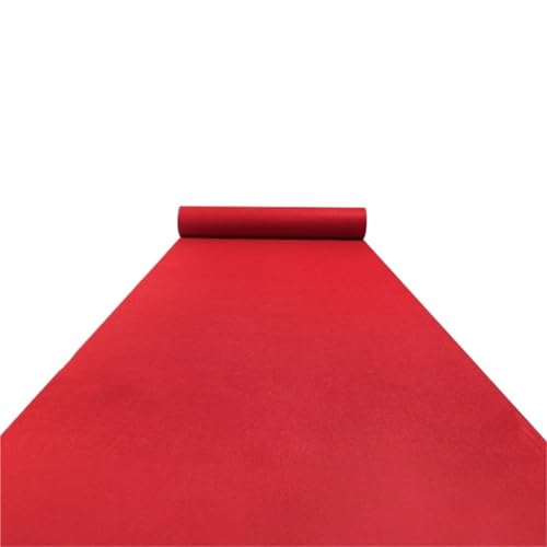 OPIGJUFD Messeteppich Rot Roter Teppich Gang Teppich Rosa Teppiche for Eröffnung Dekoration Hochzeit Event Party Feier(Red,10M_2M) von OPIGJUFD