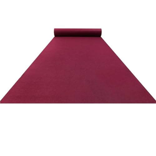OPIGJUFD Messeteppich Rot Roter Teppich Gang Teppich Rosa Teppiche for Eröffnung Dekoration Hochzeit Event Party Feier(Wine pink,10M_1.5M) von OPIGJUFD