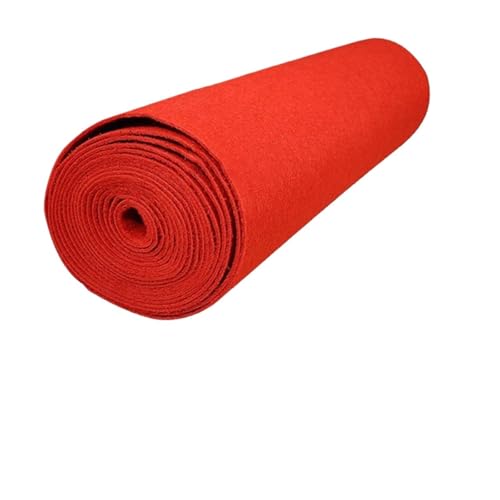 OPIGJUFD Messeteppich Rot Roter Teppichläufer, roter Gangläufer, tragbarer Hochzeitsteppich for die Dekoration von Banketten im Innen- und Außenbereich(1.2mx5m) von OPIGJUFD