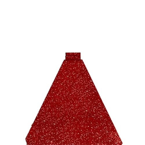 OPIGJUFD Messeteppich Rot Weißer Hochzeitsteppich Glitzernder weißer Vliesstoffteppich for die Laufstegdekoration der Braut während der Hochzeitszeremonie(Sparkling Red,6M_1.5M) von OPIGJUFD