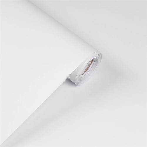 OPIGJUFD Tapete Wohnzimmer Selbstklebende einfarbige Tapetenrollen for Wände, PVC, flammhemmend, Wohnzimmer, DIY-Dekoration, Wandaufkleber for Kinderzimmer(Pure white) von OPIGJUFD
