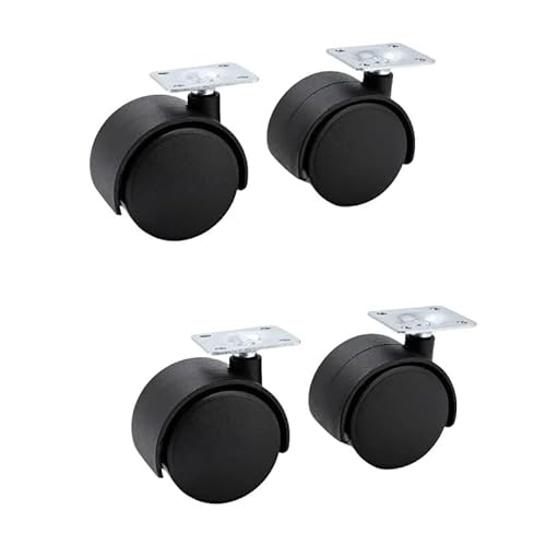 Rollen Für Möbel 4 Stück leise Möbelräder mit Drehfunktion for DIY-Ersatzstühle, Wagen und Regale, Schwarz von OPIGJUFD