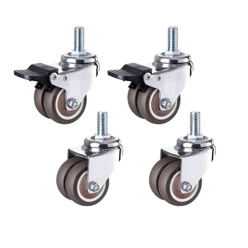 Rollen Für Möbel 4 Teile/satz 2 ”Heavy Duty Swivel Stem Gummi Caster Räder M12 X 25mm Feststellrollen Ersatz for Möbel(Set 1) von OPIGJUFD