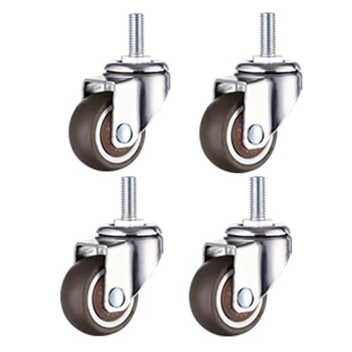 Rollen Für Möbel 4 stücke Stem Rollen Büro Stühle Räder for Schwere Möbel Rotary Castor Rad Bett Schrank Tisch(4pcs swivel wheels,1.5inch) von OPIGJUFD
