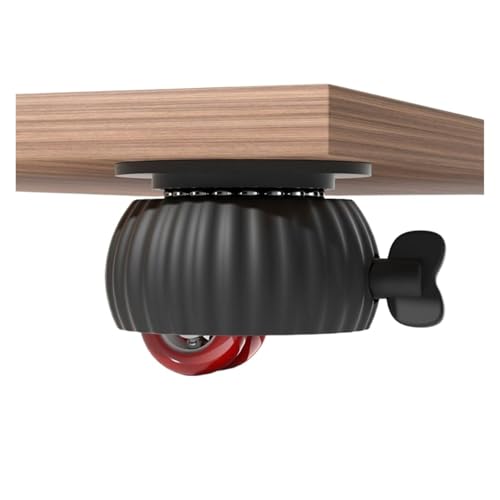 Rollen Für Möbel Mit Bremse Klebstoff Universal Rad Edelstahl Perlen Haushalt Möbel Rollen Roller Zubehör Paste(Black,Red Wheel) von OPIGJUFD