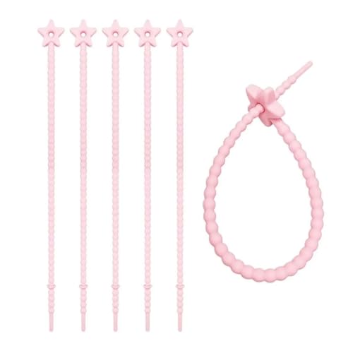 Silikon Kabelbinder 10 stücke Silikon Reusable Tasche Krawatten Twist Draht Befestigen Kabel Zip Krawatte Headset Daten Linie Draht Universal(Color 3) von OPIGJUFD