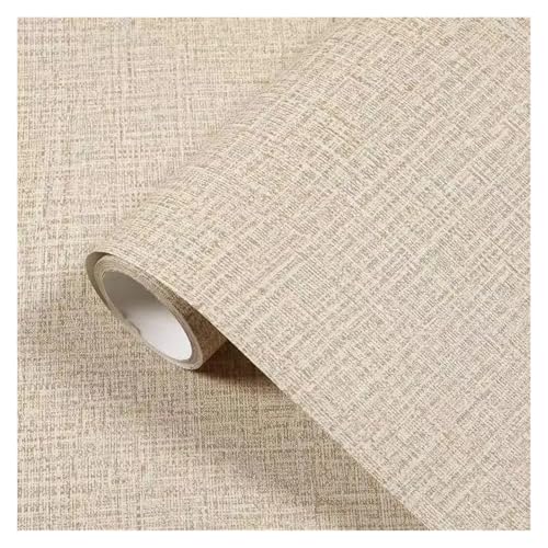 Tapete Wohnzimmer Kunstrasen-Leinen-Tapete for Abziehen und Aufkleben, abnehmbar, einfach geprägtes strukturiertes Papier, selbstklebende Raumwanddekoration(KQ,60cmx40cm) von OPIGJUFD