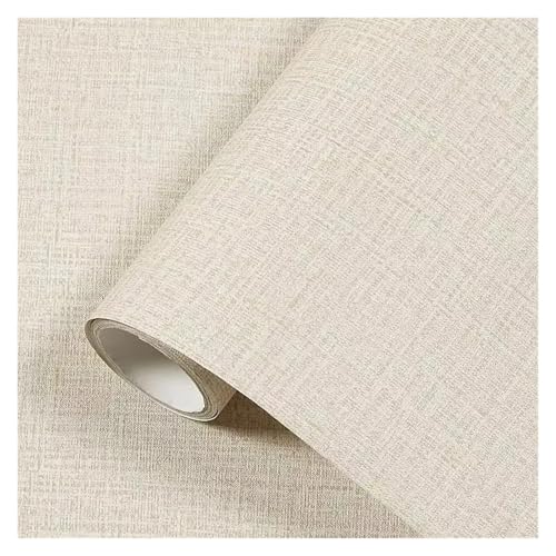 Tapete Wohnzimmer Kunstrasen-Leinen-Tapete for Abziehen und Aufkleben, abnehmbar, einfach geprägtes strukturiertes Papier, selbstklebende Raumwanddekoration(YMMB,60cmx40cm) von OPIGJUFD