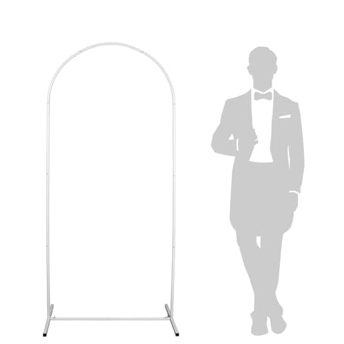Traubogen Hochzeit Bogen 1 STÜCKE Weiß Farbe Bogenständer for Hochzeit Geburtstag Party Dekoration Ballon Hochzeit Requisiten Halter Photo Booth Metallrahmen(7.2FT) von OPIGJUFD