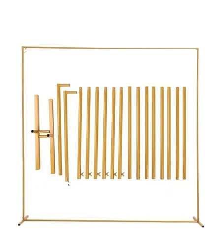 Traubogen Hochzeit Bogen 1Set Rechteck Gold Hochzeit Bogenständer, Party Dekor Ballonbogen, Rahmen Hintergrund Halter Halterung(200x200cm) von OPIGJUFD