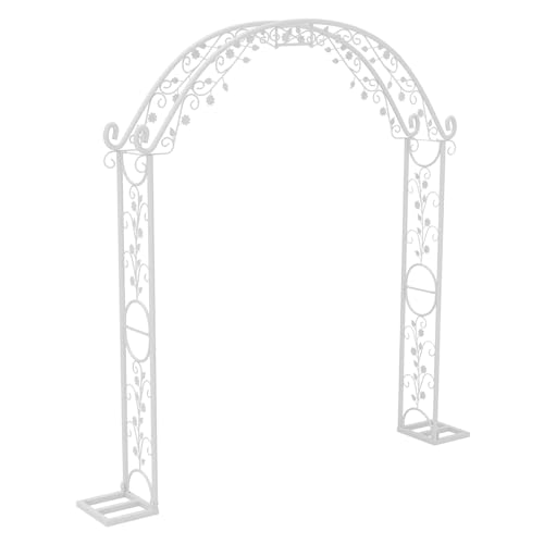 Traubogen Hochzeit Bogen Großer weißer Hochzeitsbogenständer Hintergrund Metallgestell Garten Spalier Pergolaständer von OPIGJUFD